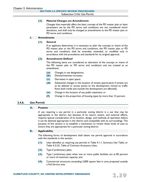 Unified Development Ordinance - Currituck County Government