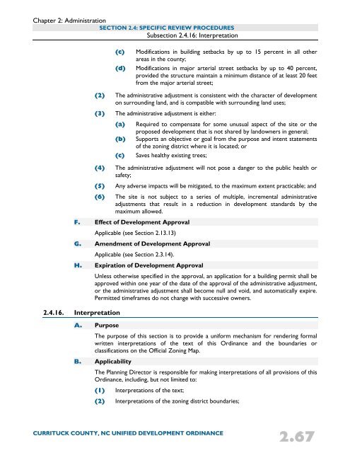 Unified Development Ordinance - Currituck County Government