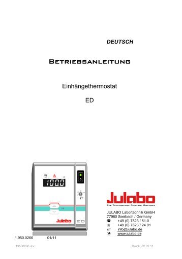 Betriebsanleitung - Julabo