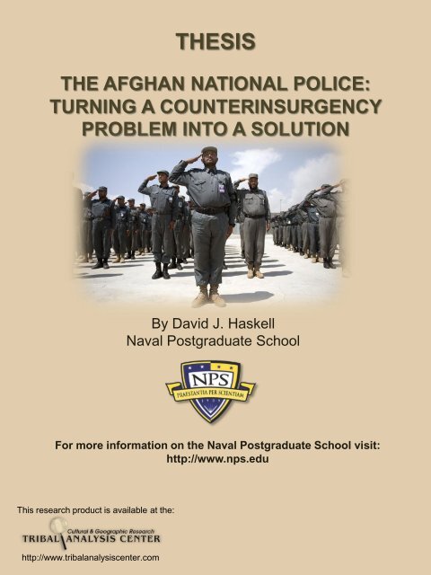 NPS-Afghan National Police - Tribal Analysis Center