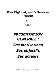 Cette premiÃ¨re Ã©dition du plan santÃ© au travail a Ã©tÃ© coordonnÃ©e par ...