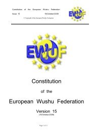 C O N S T I T U T I O N - European Wushu Federation