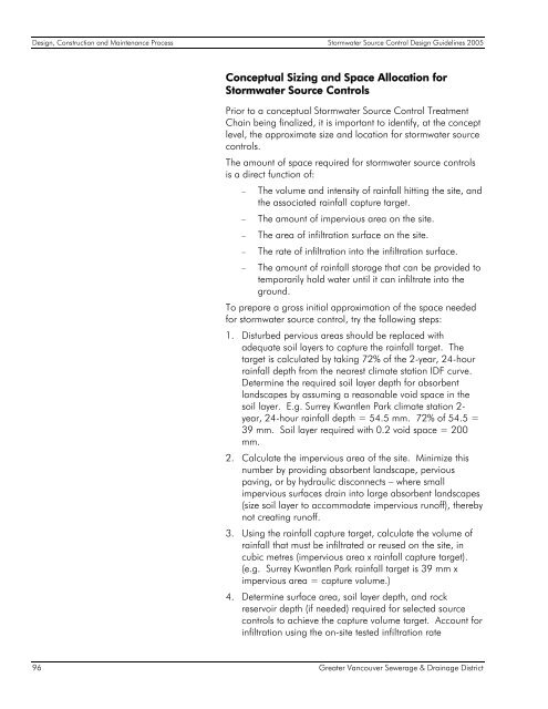 Stormwater Source Control Design Guidelines 2005 - Waterbucket