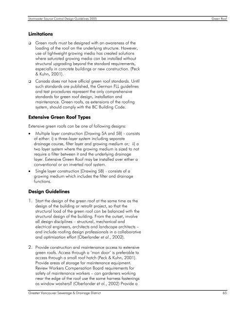 Stormwater Source Control Design Guidelines 2005 - Waterbucket