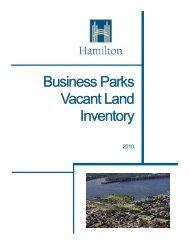Business Parks Vacant Land Inventory - Hamilton Economic ...
