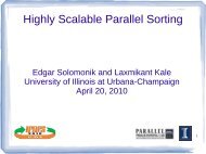 Highly Scalable Parallel Sorting - Parallel Programming Laboratory