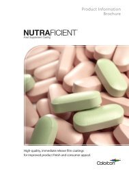 NutraficientÂ® Product Information Brochure - Colorcon