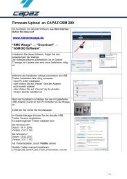 Firmware Upload an CAPAZ GSM 200