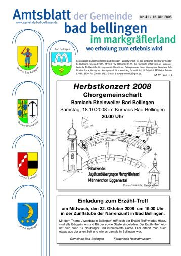 Herbstkonzert 2008 - Gemeinde Bad Bellingen