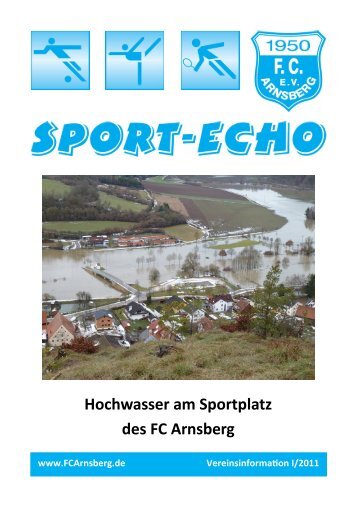 Hochwasser am Sportplatz des FC Arnsberg