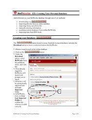 RefWorks II: Creating Your Database - Stanford University Libraries ...