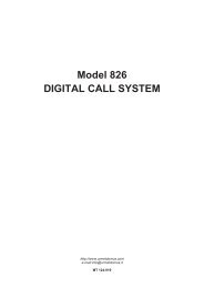 Model 826 DIGITAL CALL SYSTEM
