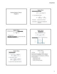 Nuclear Reactor Theory Chapter 6