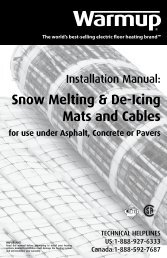 Snow Melting Cables installation manual - Warmup