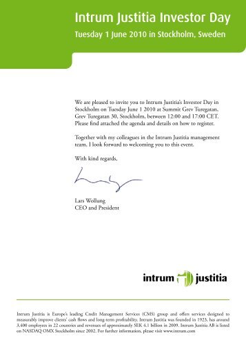 Invitation - Intrum Justitia