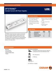 Electronic Constant Current LED Power Supplies - Osram Sylvania