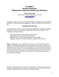 ILLINOIS Advance Directive Planning for Important Health Care ...