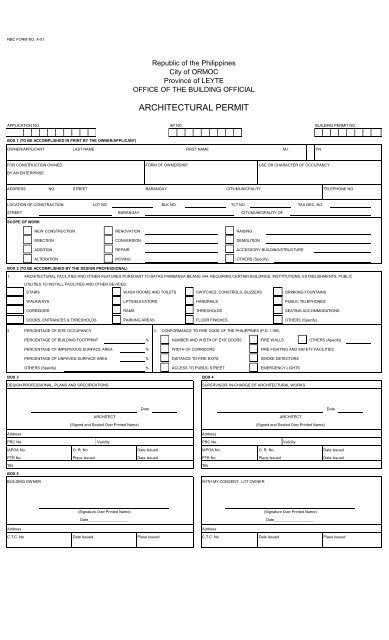 Architectural Permit XLS City Government Of Ormoc architectural-permit-xls-city-government-of-ormoc