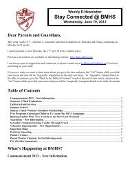 Weekly Newsletter June 19, 2013 - Banting Memorial High School