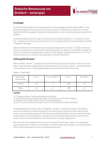 Statische Bemessung von Dreifach-Isolierglas - Isolierglas-Center.de