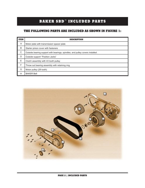 Big Dog Belt Drive Instructions - Baker Drivetrain