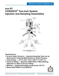 Injection/Sampling Components 316 SS - Rohrback Cosasco Systems