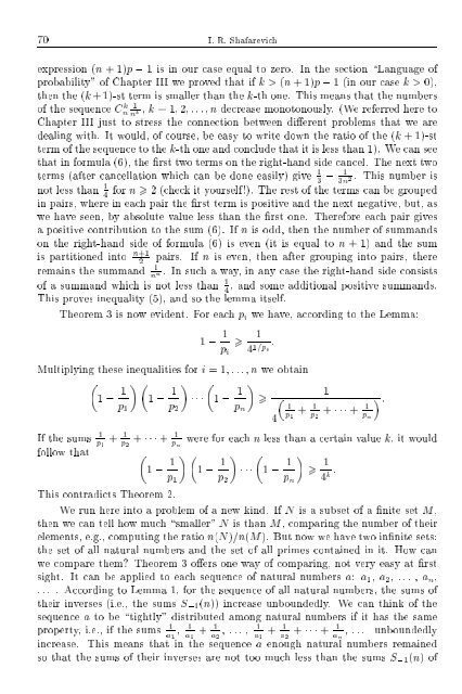 SELECTED CHAPTERS FROM ALGEBRA I. R. Shafarevich Preface
