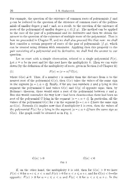 SELECTED CHAPTERS FROM ALGEBRA I. R. Shafarevich Preface