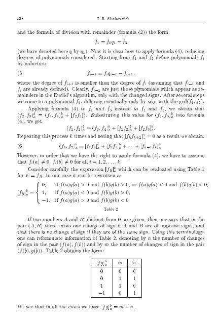 SELECTED CHAPTERS FROM ALGEBRA I. R. Shafarevich Preface