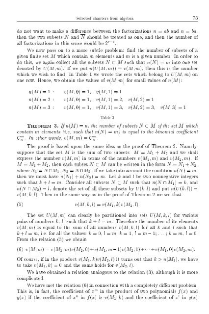 SELECTED CHAPTERS FROM ALGEBRA I. R. Shafarevich Preface