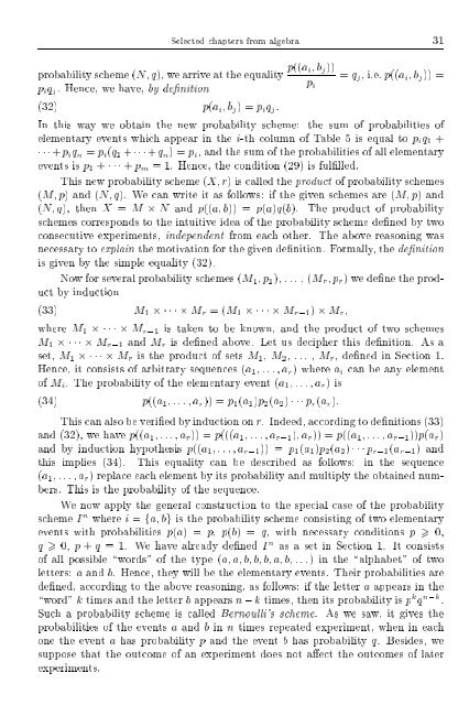 SELECTED CHAPTERS FROM ALGEBRA I. R. Shafarevich Preface