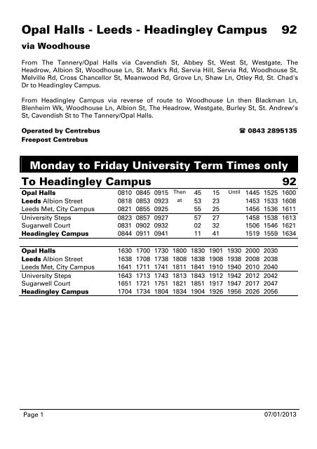 Opal Halls - Leeds - Headingley Campus 92 - Metro