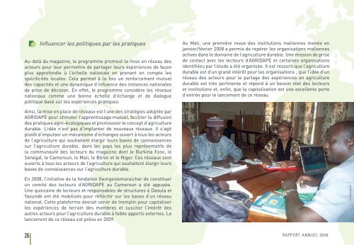Rapport Annuel 2008 - IED afrique