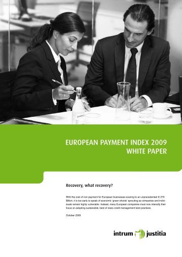 EuropEan paymEnt IndEx 2009 WHItE papEr - Intrum Justitia