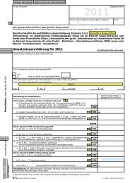 U 1 - UmsatzsteuererklÃ¤rung fÃ¼r 2011 (Formular) - Formulare