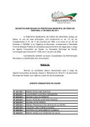 decretos individuais da prefeitura municipal de feira de santana, 31 ...