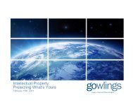 Intellectual Property: Protecting What's Yours - Gowlings
