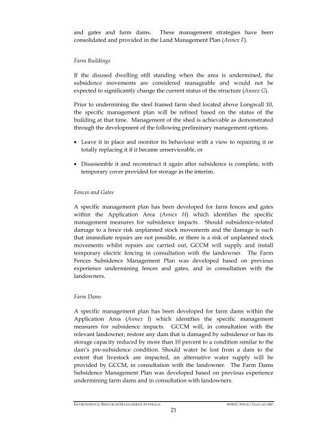 Subsidence Management Plan - Quetools