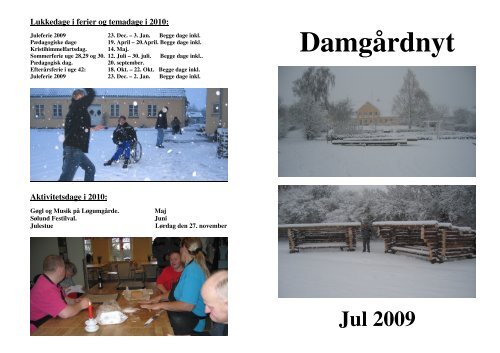 Damgårdnyt jul 2009 - Haderslev Værkstederne