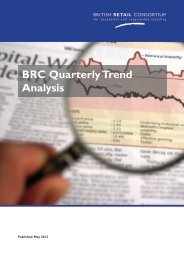 BRC Quarterly Trend Analysis - British Retail Consortium