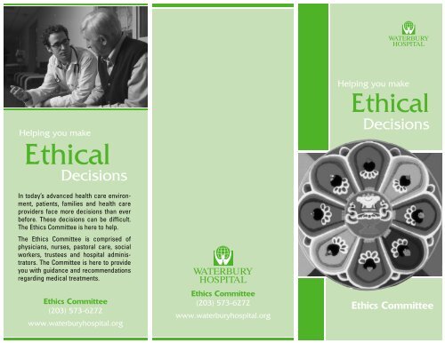 Ethical Decisions Brochure - Waterbury Hospital