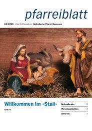 Pfarreiblatt Dezember 2013 - Pfarrei Geuensee
