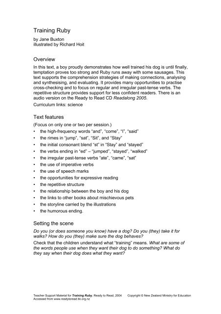 Ruby Training Book Training Ruby TSM Red (PDF 70KB) - Literacy Online