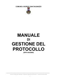 manuale gestione del protocollo - Comune di Borgo San Dalmazzo