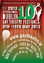 to download our PDF brochure - Dublin Gay Theatre Festival