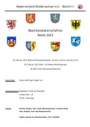Bezirksmeisterschaften Bohle 2012 - Kegeln-kvn-bezirk2.de