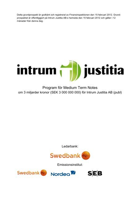 Handlingar införlivade genom hänvisning - Intrum Justitia