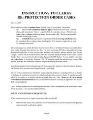 instructions to clerks re: protection order cases - District Court of ...