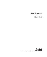 Avid Xpress Effects Guide