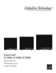 SuperCubeÂ® SC 4000, SC 6000, SC 8000 - Definitive Technology